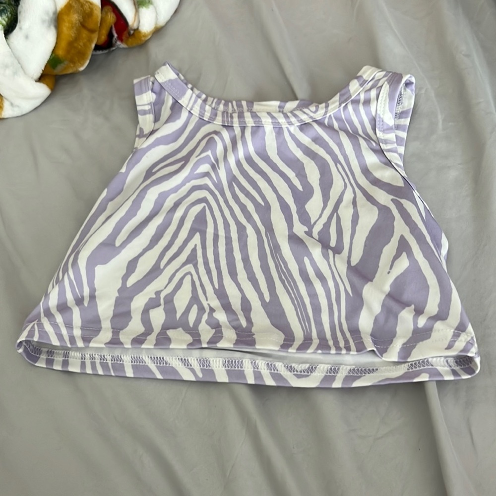 Zara zebra Print crop top
